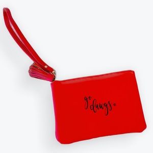 NEW UGA Georgia Go DAWGS Red Jen Wristlet: 4.5” by 5.5” Stadium approved